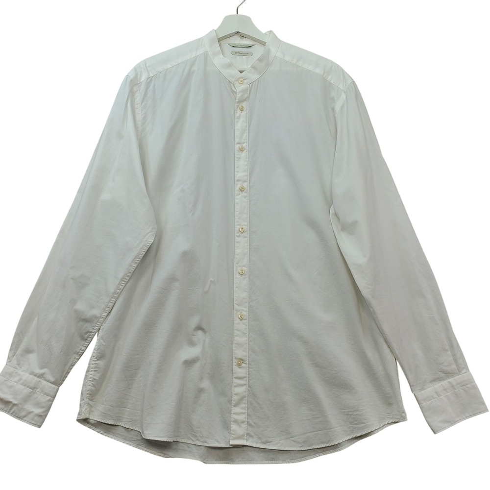 Suitsupply Dress Shirt Mens 17 3/4 45 White Egyptian Cotton Classic Fit Band